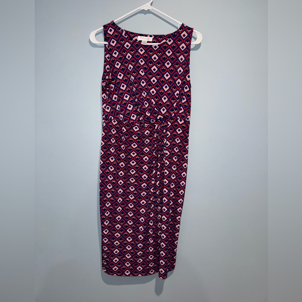 Motherhood Maternity patterned ruching midi dress